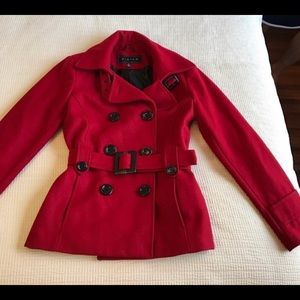 Red Giacca Pea Coat